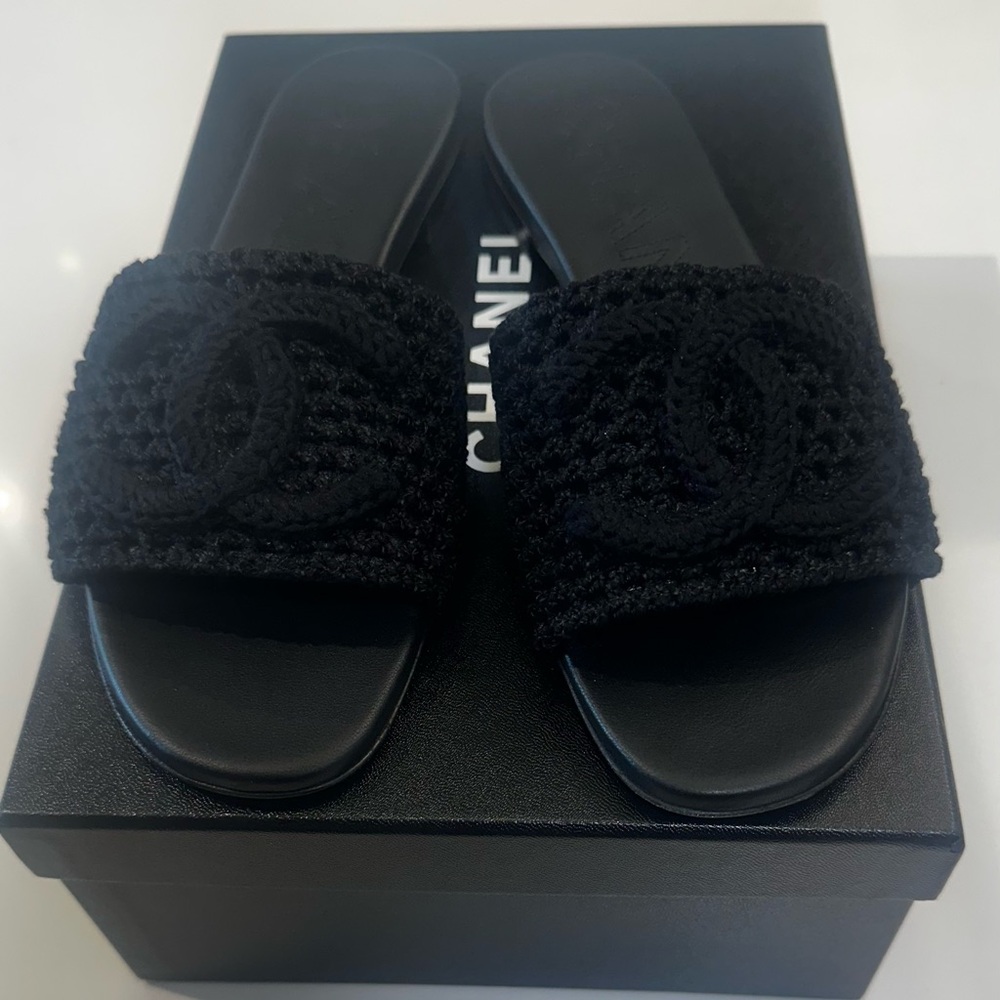 Chanel Crochet Mules